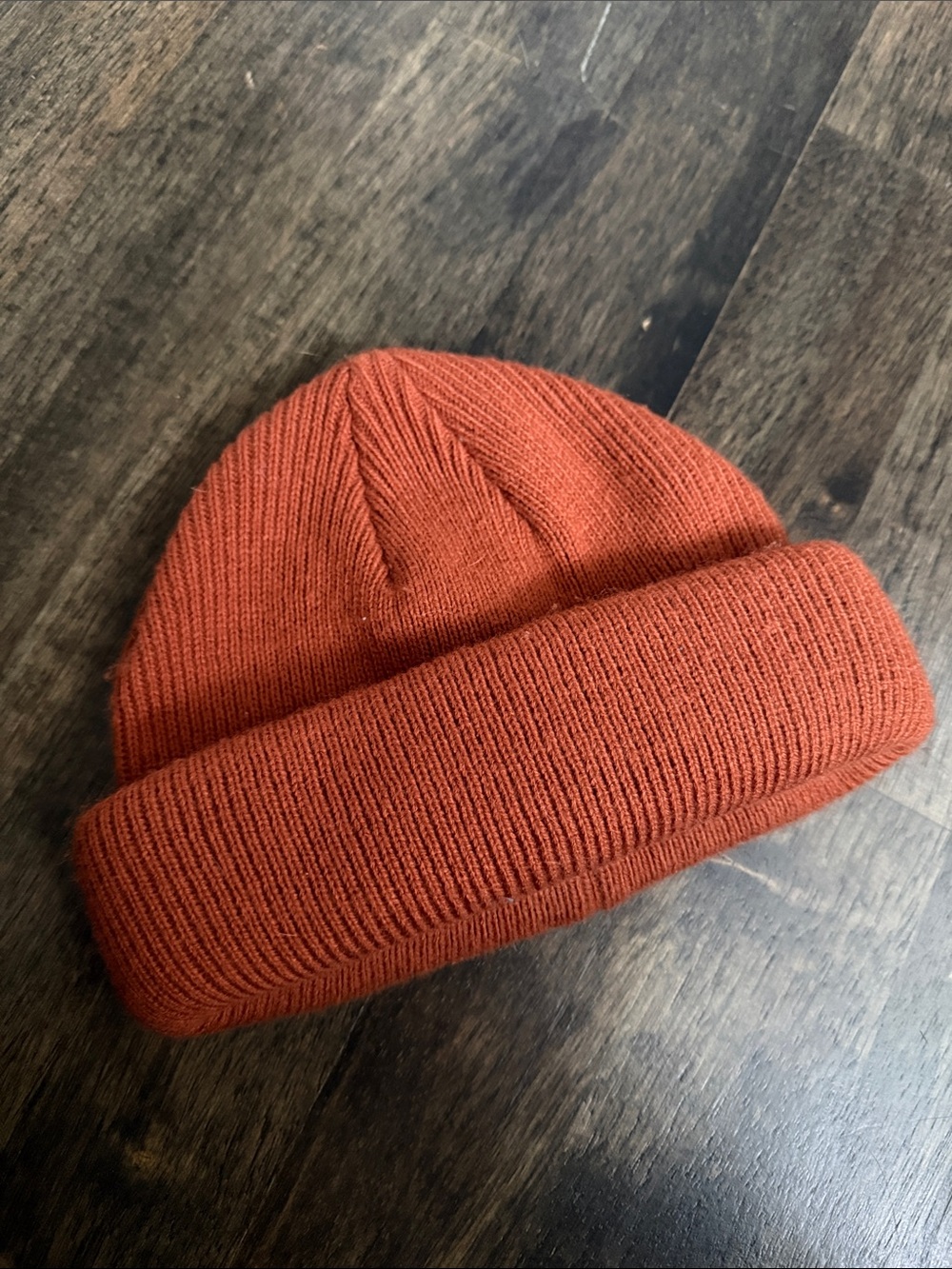 Rust Orange Knit Cuffed Beanie Urban Outfitters